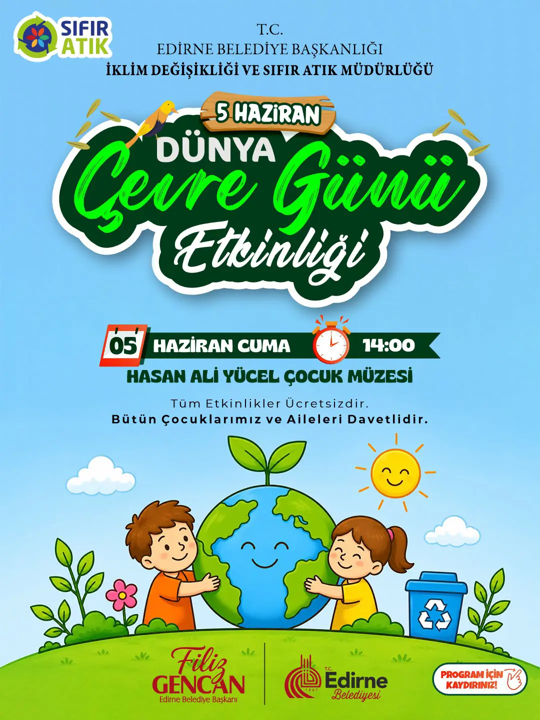 BAŞKAN GENCAN’DAN DÜNYA ÇEVRE GÜNÜ’NE DAVET: GELECEK ÇOCUKLARLA YEŞERECEK